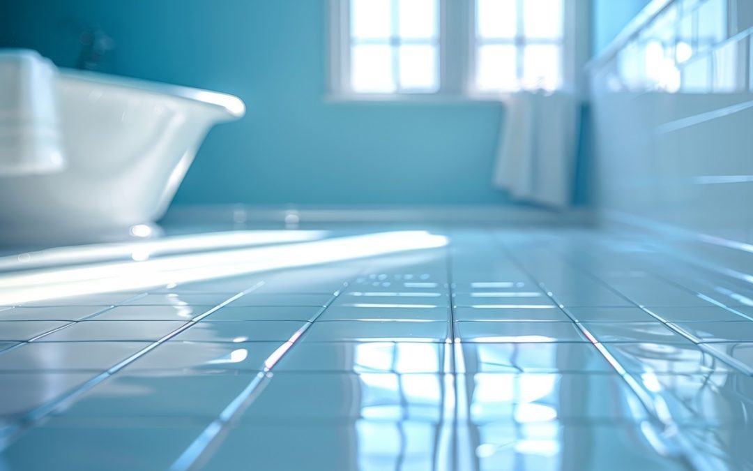 Fresh and clean tile and grout